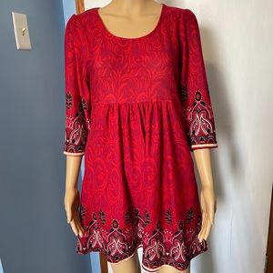 Women’s Tunic / Top, Size Medium, Red